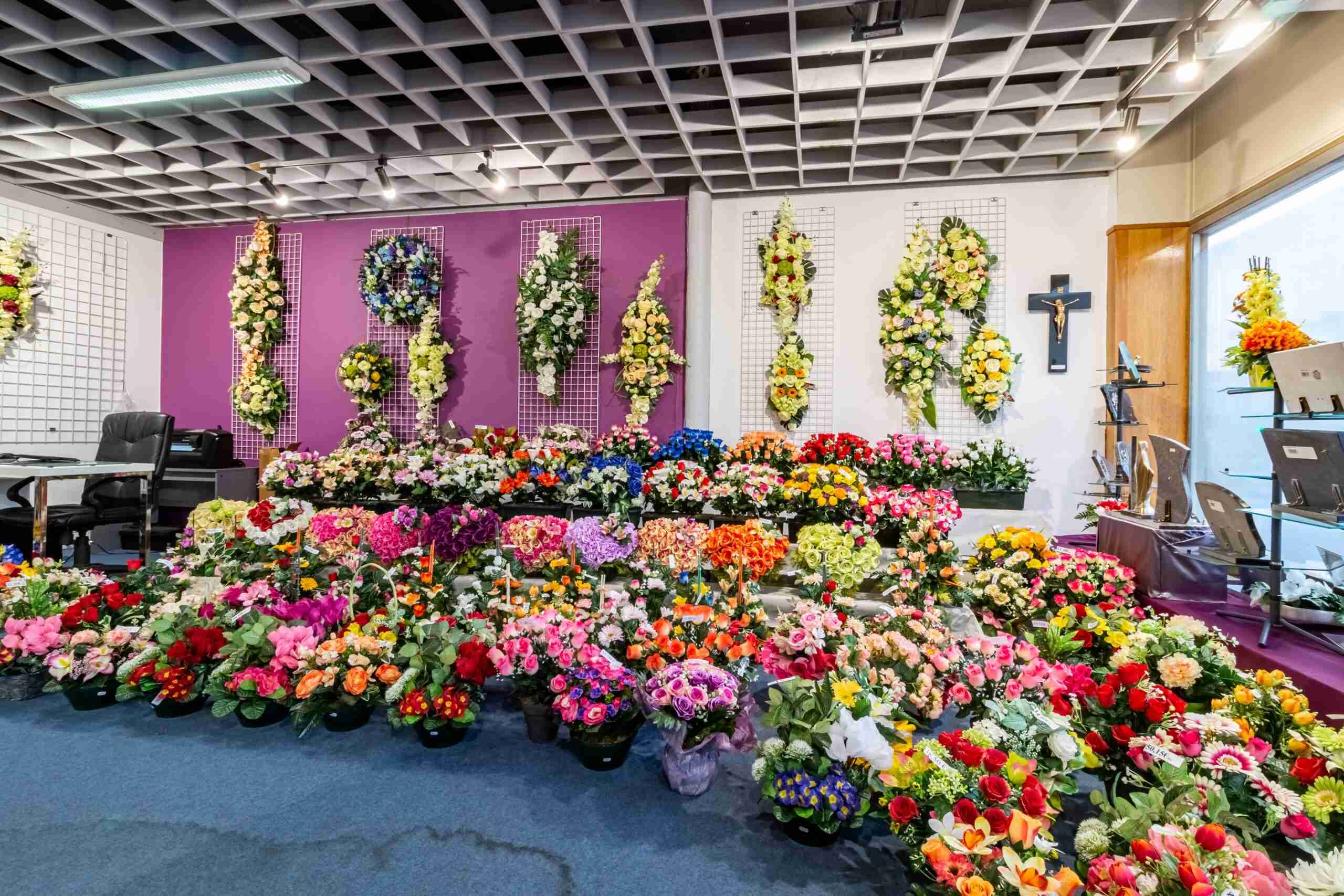 des fleurs funeraires